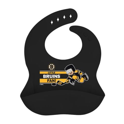 BabyFanatic Officially Licensed Unisex Silicone Baby Bib - NHL Boston Bruins