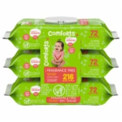 Comforts™ Fragrance Free Baby Wipes, 3 pk / 72 count