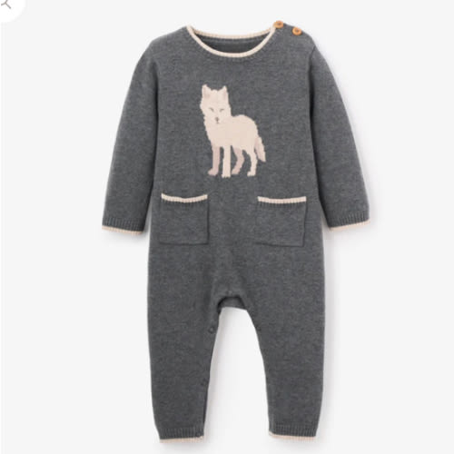 Wolf Knit Baby Jumpsuit – Elegant Baby