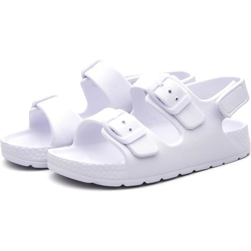 EasyStar Boys and Girls Lightweight Dual-Adjustable Sandal Buckles With Hook and Loop Heel Closure