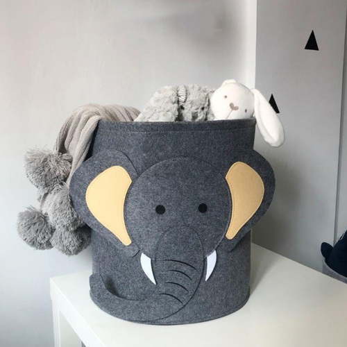 Egmy1 Toy Storage Basket for Kids Baby Laundry Baskets for Blanket Cute Toys Organizer Nursery Hamper Cotton Rope Baskets for Organizing