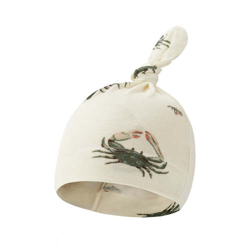 Coastal Crab Bamboo Knotted Beanie Hat