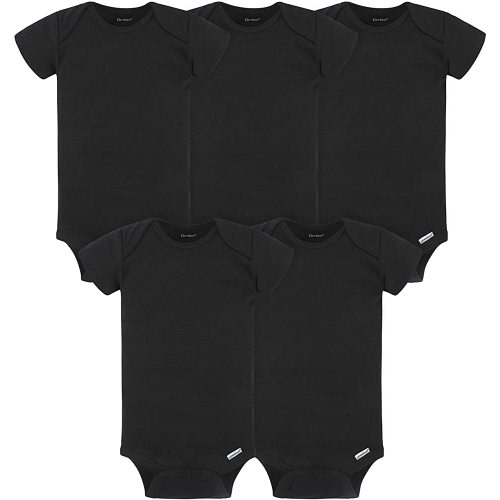 Gerber Baby-Girls 5-Pack Solid Onesies Bodysuits