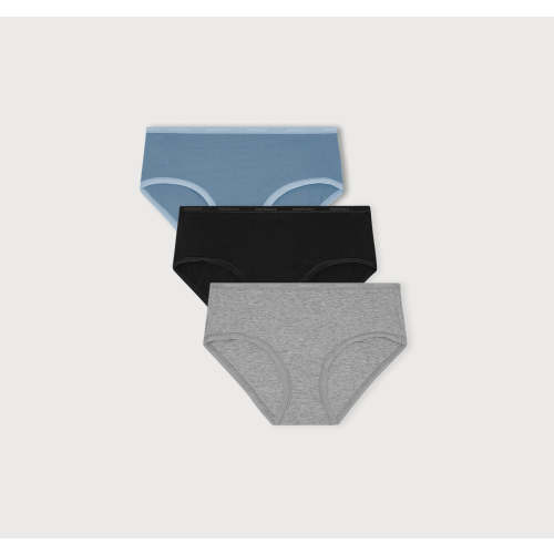 Core Briefs 3-Pack - Steel Blue / Black +1 | Organic Basics