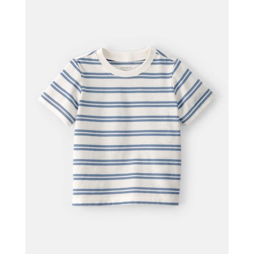 Baby Boy Striped Short-Sleeve Tee - Cream | Carter's