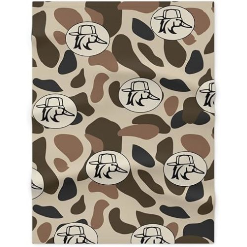 Camo Redneck Duck Soft Fleece Baby Blanket/Old School Camo Toddler Cover