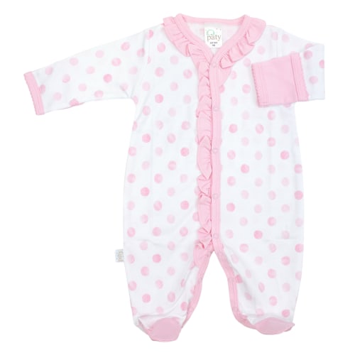 Paty Pima Ruffle Footie #15120DOT