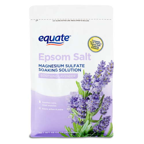 Equate Epsom Salt Bath Soak, Lavender, 3 lb, Calming Relaxation