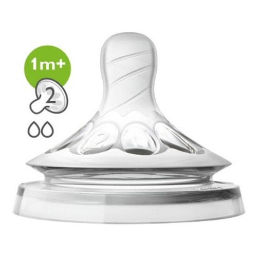 Philips Avent Natural Baby Bottle Nipple - 2pk