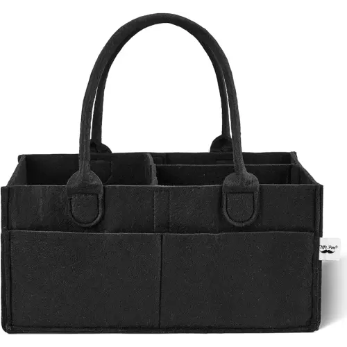 Mr. Pen Baby Diaper Caddy - Black Car Diaper Organizer, Portable Baby Caddy for Nursery & Changing Table