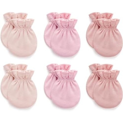 Pro Goleem Newborn Baby Mittens 100% Cotton No Scratch Soft Breathable Gloves for Boys&Girls 0-6 Months Baby Essentials