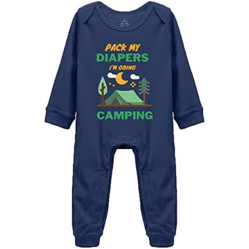 Pack My Diapers Im Going Camping Newborn Jumpsuit Unisex Infant Bodysuit