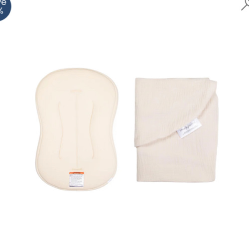 Lounger Curve + Muslin Cover Set | Natural