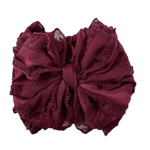 Maroon | Signature Ruffled Baby Headband
