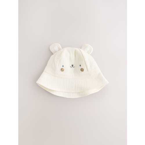Neutral Bear Baby Bucket Hat