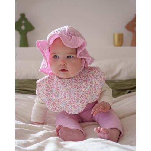 5-Layer Dribble Bib - Pink Florals