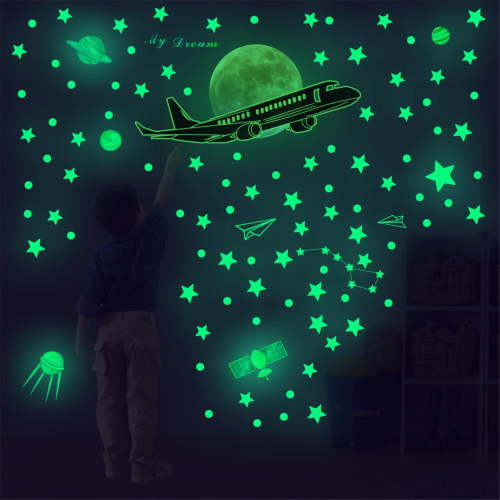 Glow in The Dark Wall Stickers | Luminous Star Decals | Night Sky Room Decor for Kids Ceiling and Wall | Removable Pvc Sticker for Bedroom Living Room Nursery | Space Theme Interior Decoration - Walmart.ca