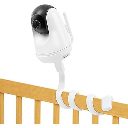 HiPP Baby Monitor Mount Camera Shelf Compatible with VAVA and Most Other Baby Monitors, Universal Flexible Baby Camera Holder, Securely Attaches to Crib Cot Shelves or Furniture, 1/4" Screw