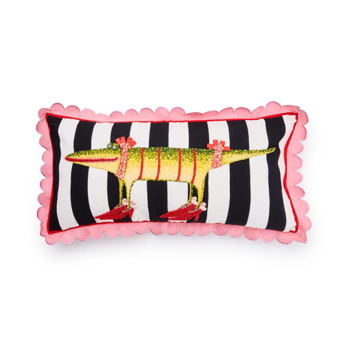 MacKenzie-Childs Patience Brewster Gloria Alligator Striped Lumbar Throw Pillow & Reviews | Wayfair