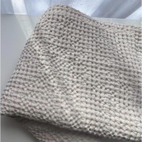 Linen waffle blanket, linen cotton waffle blanket, spring colored baby blanket, textured throw, blush linen, sand linen throw, baby gift