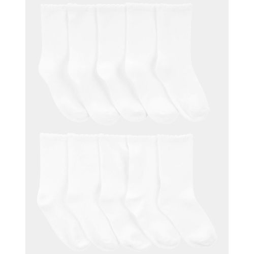 Girls 10-Pack Scallop Crew Socks | Carter's