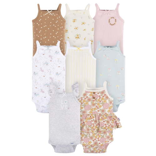 Gerber Gender Neutral 8-Pack Bodysuits, Sizes Newborn - 24 Months