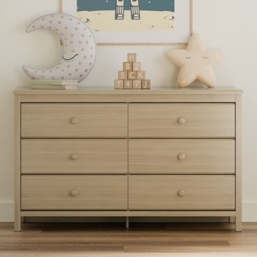 Storkcraft Storkcraft Alpine Driftwood 6-Drawer Standard Dresser 03666-407 at Lowes.com