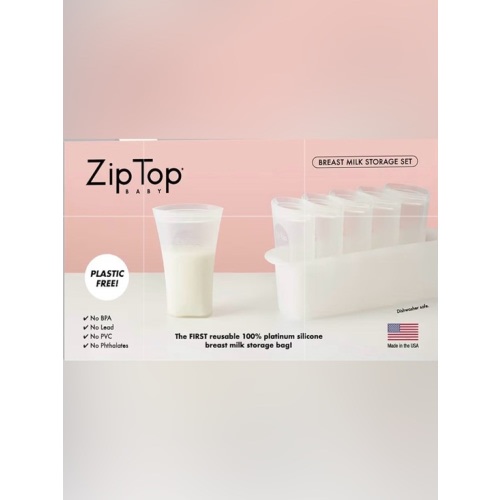 Zip Top Reusable Silicone Breast Milk Storage Bags