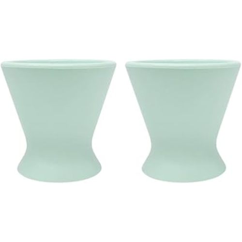 Baby Bottle and Silicone Pump Holder - Prepare Baby Bottles with one Hand and Prevent Breast Milk Spills,Robin’s Egg (Pack of 2)