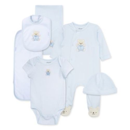 Baby Boys Cute Bear Cotton Gift Box, 6 Piece Set