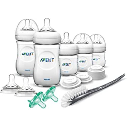 Philips Avent Natural Bpa Free Baby Bottle Newborn Starter Gift Set, Scd296/03, White