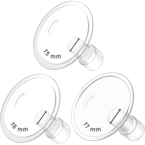 Maymom MyFit Flanges Classic/Conical Shape Goldie Pack 12 13 14 mm Compatible with Medela Breast Pumps and Maymom Wide Base and Narrow Base Connectors