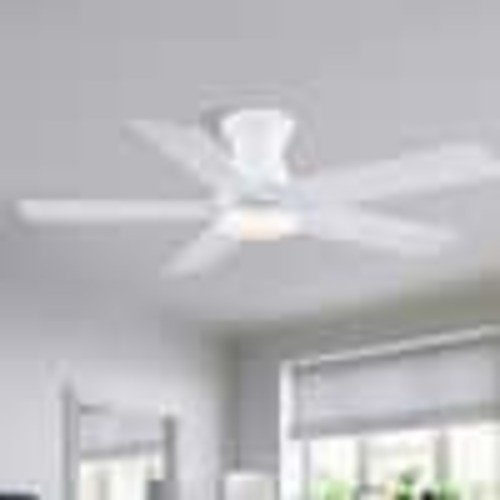 Kviflon 46 in. Indoor/Outdoor Modern White Ceiling Fan with Dimmable LED 3 color Light and Remote/APP Control YT-8245-46XD-WH