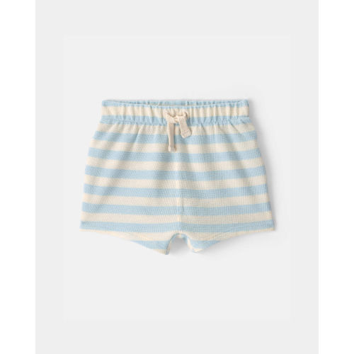 Baby Stripe Drawstring Shorts - Blue/Ivory | Carter's