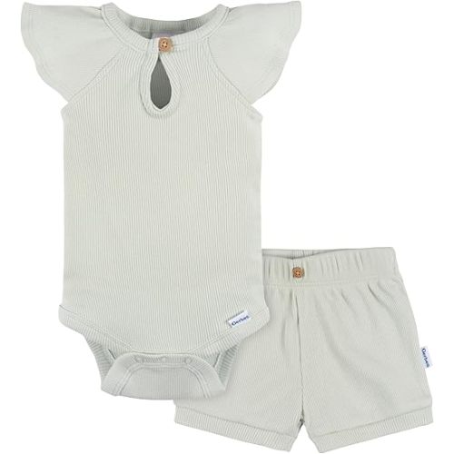 Gerber baby-girls Bodysuit and Shorts Set