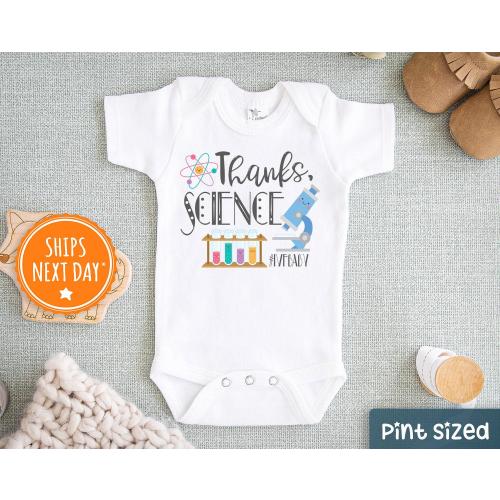 IVF Onesie® - Thanks- Science Onesie® Baby - Cute In Vitro Fertilization Baby Onesie®