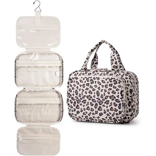 Narwey Hanging Toiletry Bag for Women, Travel Makeup Cosmetic Organizer Bag