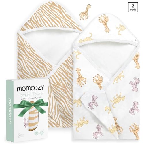 Amazon.com : Momcozy Baby Towels, Soft Absorbent Bath Towel for Newborn&Toddler,Stripes | Soft&Absorbent Bath Towel Set，Gentle on Baby's Skin，Unisex Baby Essential : Baby