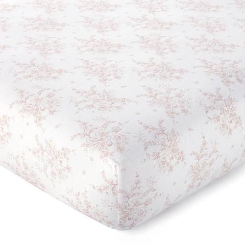 Levtex Baby Heritage Blush Floral Fitted Crib Sheet