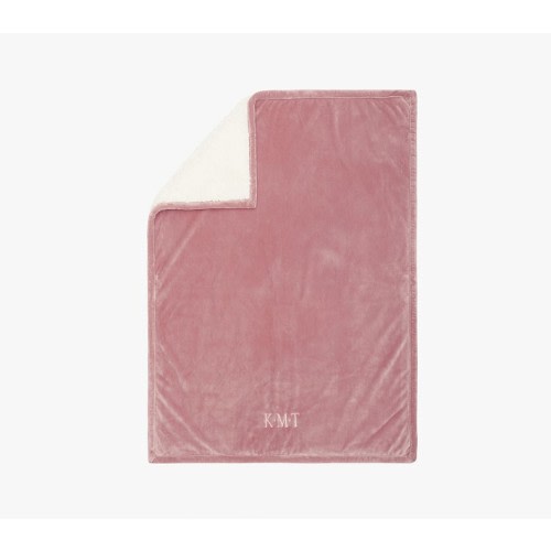 Sherpa-Backed Chamois Baby Blanket