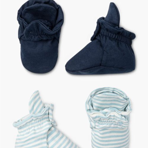 2-Pack Organic Baby Booties - Monica + Andy - 0-3 months
