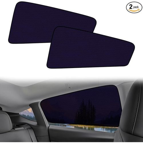 XCBYT Car Window Shades for Tesla Model Y 2020-2024 (Not for 2025 2026 Model Y Juniper) | Static Cling Rear Side Sun Shade, UV & Heat Blocking, Privacy Protection, Easy On & Off