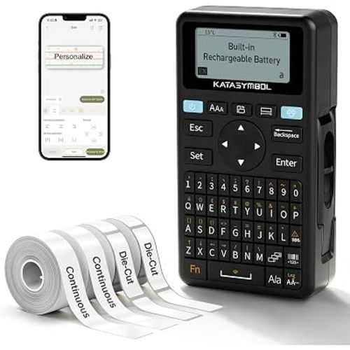 SUPVAN E11 Keyboard & Bluetooth Label Maker Machine with 4 Tapes
