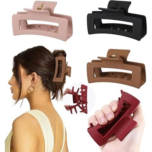 4 PCS Silicone Flexible Hair Claw Clips