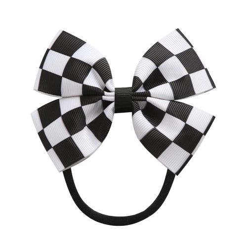 Fancheer Baby Girls Racing Checkered Flag Bow Headband Infant Toddler Birthday Party Hair Accessories