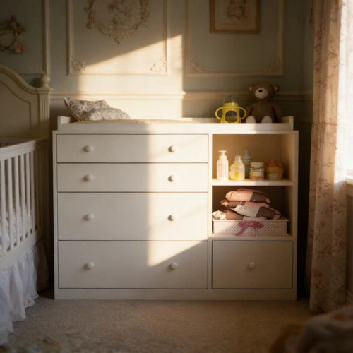 Isabelle & Max™ Mamie 5-Drawer White Baby Changing Table Dresser – Convertible Nursery Dresser & Reviews | Wayfair