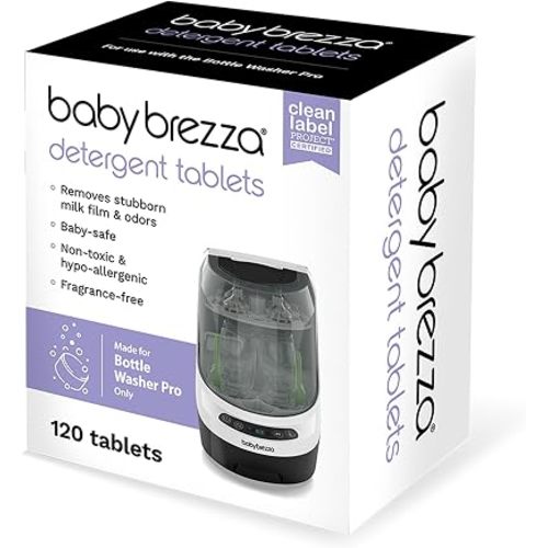 Baby Brezza Detergent Soap Tablets for Bottle Washers, 120 Tablets