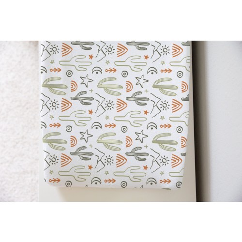 Western Boy Nursery, Changing Pad cover with mountains, Changing pad cover with Cactus, Western nursery set, Cowboy Baby, Neutral Baby Gifts