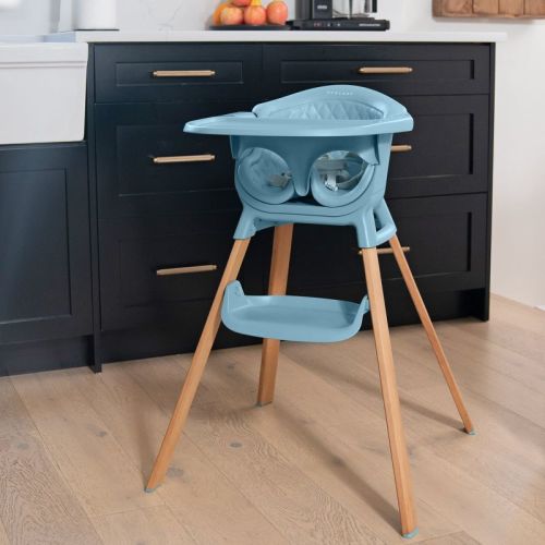 Evrloop 3-in-1 High Chair - Sustainable Design that Grows with Your Child - Nantucket Blue