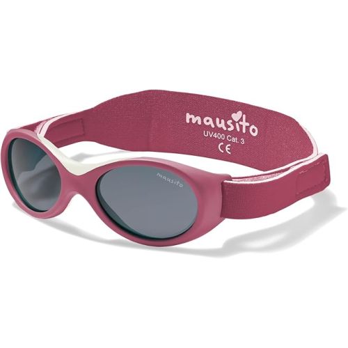 Mausito BABY sunglasses 0-24 months | Flexible BPA-Free infant sunglasses with adjustable strap | 100% UV Protection Sunnies